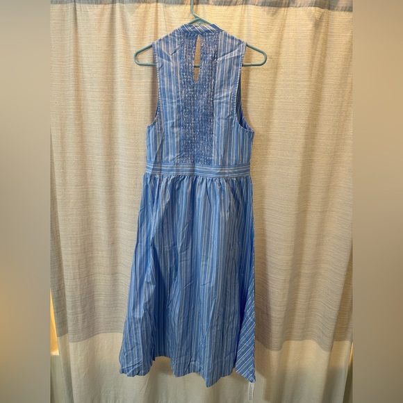 NWT Lusana Blue Striped Midi sundress - Picture 9 of 9